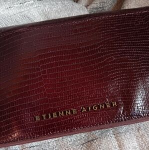 Etienne aigner leather clutch